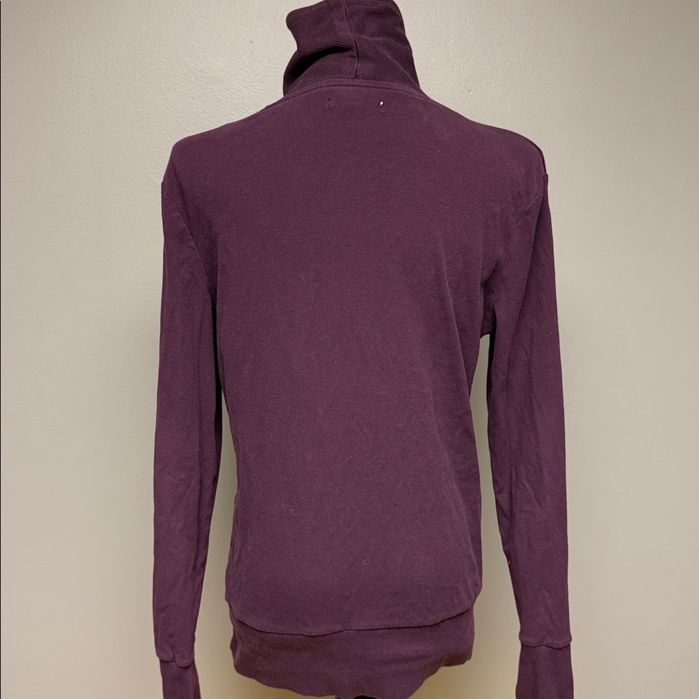 Banana Republic Plum Henley Sweatshirt Size M - Picture 4 of 6